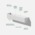thumbnail image 3 of Veadek Geo Series Short Hanging 16" Planter - 2-Pack White, 3 of 7
