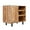 Light Brown, variant on Flash Furniture Elmont Durable Classic Sideboard, Steel Black, 3 Shelves