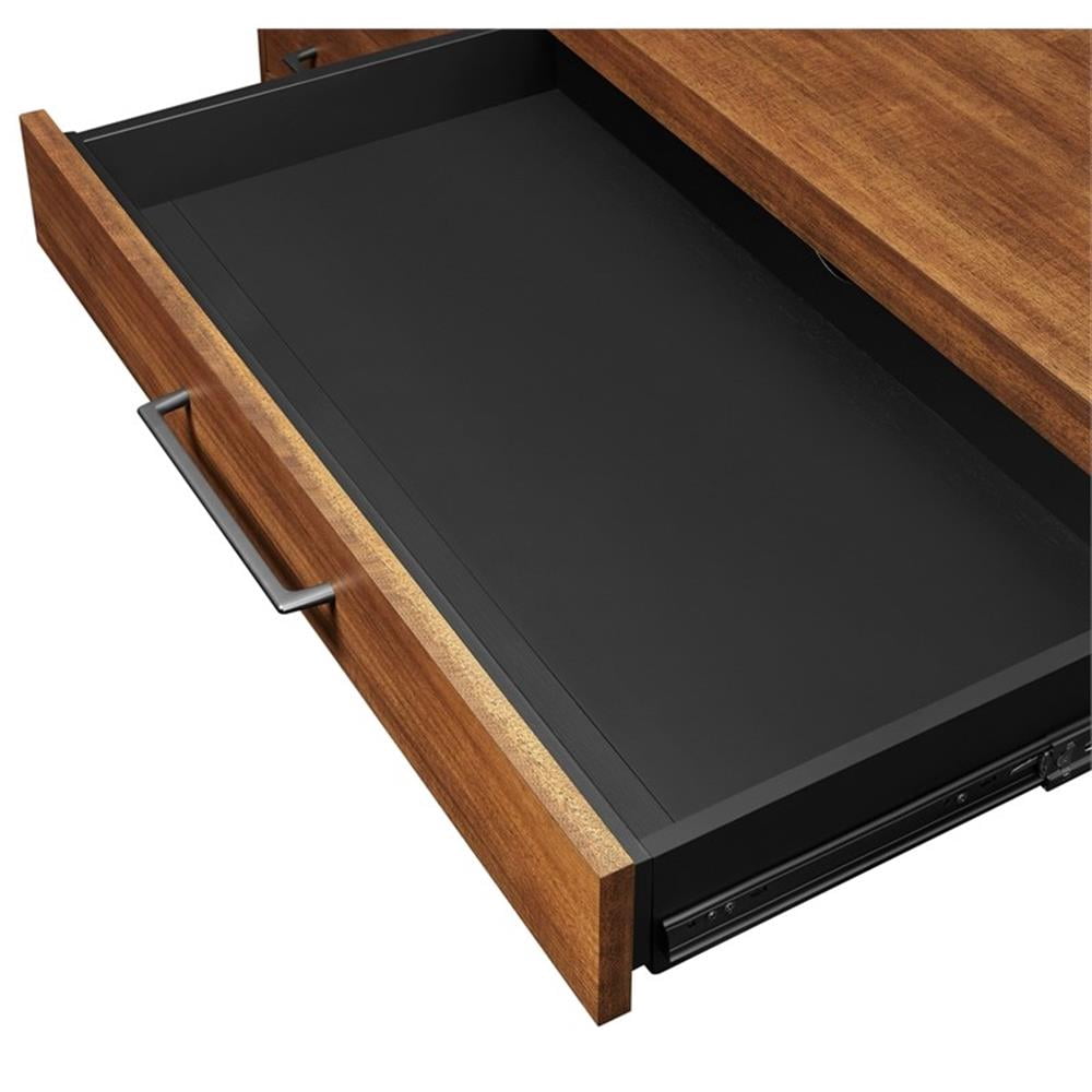 Scranton & Co Modern Wooden Executive Desk with Double Pedestal Design