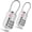 2 pack Silver, variant on TSA Approved Luggage Locks, Combination Travel Cable Lock, Re-settable 3-Digit Padlocks with Alloy Body, Keyless Travel Sentry Accepted Padlock for Gym Locker, Golf Bag Case, Backpack-Black