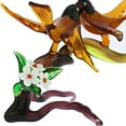 thumbnail image 4 of GlassOfVenice Murano Glass Birds on a Cherry Branch - Golden Brown, 4 of 5