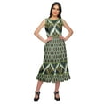 thumbnail image 1 of Moomaya Printed Cotton Long Dress For Womens Sleeveless Tiered Casual Summer Tunic, 1 of 6