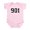 Petal Pink, variant on CafePress - 901 Memphis Area Code Body Suit - Baby Light Bodysuit, Size Newborn - 24 Months