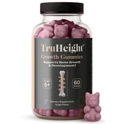 TruHeight Growth Gummies (Grape) Tall Nutrition for Natural Growth Supplement for Kids & Teens - Vitamin D, K, Calcium & Ashwagandha, Bone Strength Vitamins D3 K2, Picky Eater, Taller Ages 5+