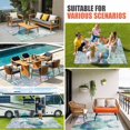 thumbnail image 4 of Teal Sea Turtle Outdoor Rug for Patio/Deck/Porch, Non-Slip Large Area Rug 4 x 6 Ft, Summer Coastal Coral Ocean Grey Wooden Indoor Outdoor Rugs Washable Area Rugs, Reversible Camping Rug Carpet Runner, 4 of 8