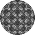 thumbnail image 1 of Ahgly Company Tapis Rond Lavable en Machine Intérieur Transitionnel Gris Foncé Noir, 3 Pieds Rond, 1 of 7