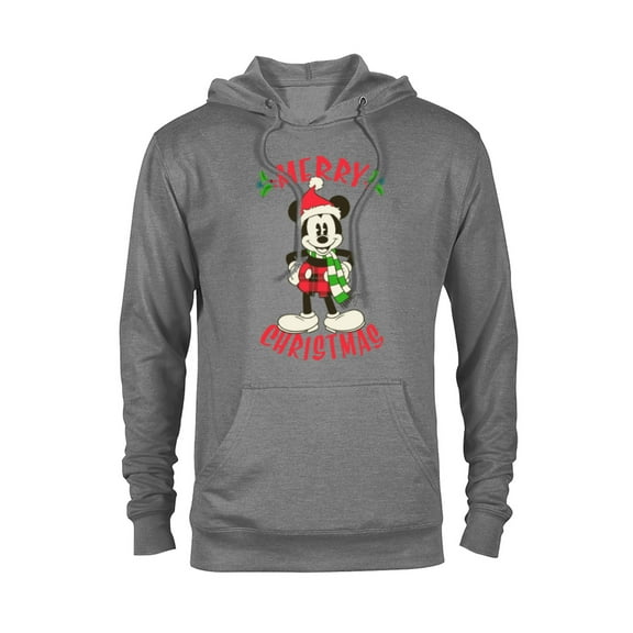 Disney Vintage Mickey Mouse Christmas Holiday - Pullover Hoodie for Adults -Customized-Graphite Heather