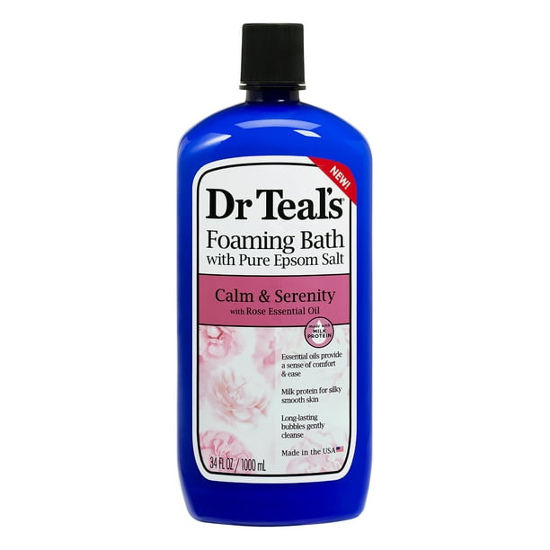 Dr Teal's Calm & Serenity Foaming Bubble Bath with Rose Essential Oil