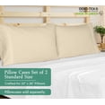 thumbnail image 2 of Royale Linens Standard Pillowcase Set of 2 - Bed Pillow Cover - 20"x26" - Sand Pillowcases - 1800 Brushed Microfiber, Wrinkle & Fade Resistant - Soft & Cozy- Standard Size Pillow Case (STD,Sand), 2 of 9