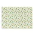 thumbnail image 1 of Tropical Cutting Board, Herringbone Stripes with Dots Background Summer Fruits Arrangement, Decorative Tempered Glass Cutting and Serving Board, Large Size, Fern Green and Orange, by Ambesonne, 1 of 1