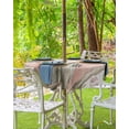 thumbnail image 3 of nqOlkjepod Colorful Spring Floral Outdoor Tablecloth with Umbrella Hole & Zipper, Summer Flowers Rabbit Ears Round Table Cover 54 Inch, Dining Waterproof Table Cloth Protector for Patio/Party/Picnic, 3 of 7