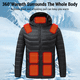 thumbnail image 5 of Abrigo de hombre Chaqueta de algodón con calefacción eléctrica abrigo de invierno con pilas de 21 zonas de control y cuatro controles, 5 of 8