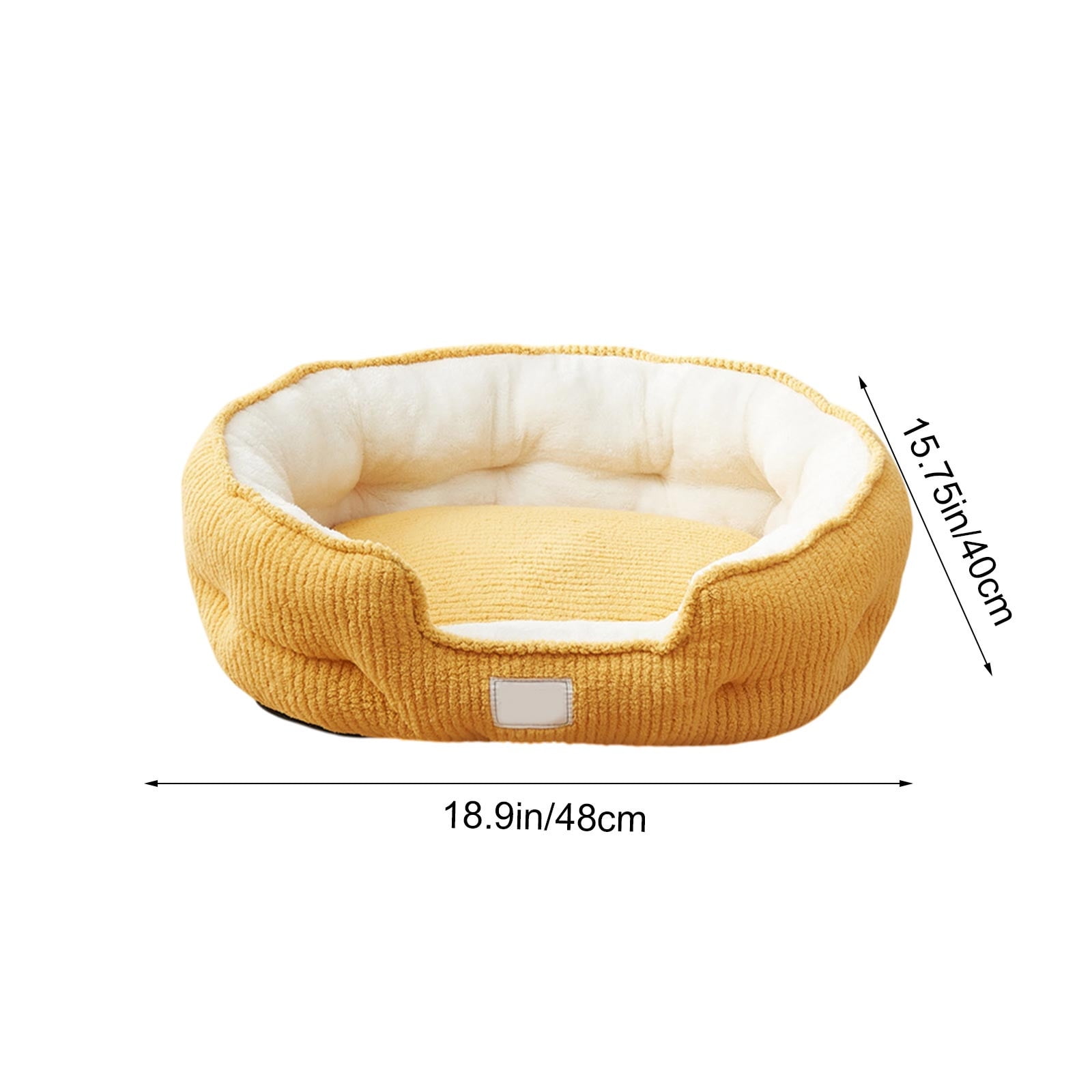syligr Thick Warm Pet Bed for Cats Dogs Small Animals All Season Soft Plush Cushion Anti-Slip Bottom Washable Cover Cozy Sleeping Pad for Indoor Use Multiple Colors and Patterns