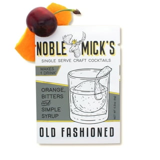  Craft A Cocktail Old Fashioned Kit: Whiskey Gift Set with  Mixers and Bar Accessories. Makes 16 Premium Cocktails (Glasses, Cherries, Syrup, Bitters, Ice Mold, Jigger