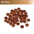 thumbnail image 3 of Uxcell 50Pack Wooden Buttons 12.5mm 4 Hole Round Wood Sewing Button Craft, Red Brown, 3 of 4