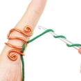 thumbnail image 4 of Cercle de Tension Crocheté à la Main Métal Guide de Fil Doigts Réglables Gauches & Droites Zig, 4 of 8