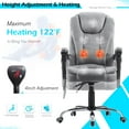 thumbnail image 7 of AECOJOY Office Chair with 7 Points Massage&Heat Function,Comfy Executive Office Chair High Back Office Chair Reclining Swivel Home Office Chair Leather Computer Chair, Grey, 7 of 7
