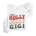 thumbnail image 4 of Retro Holly Jolly Gigi Sweatshirt for Women Trendy Girly Christmas Sweater for Grandma White Sweatshirt Adult Medium, 4 of 4