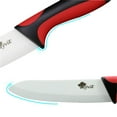 thumbnail image 3 of 3-Piece Sharp Ceramic Knife Set with Covers - Stain Resistant White Blade Rust Proof Kitchen Knives Household Vegetables Slicing Tool, 3 of 9