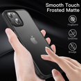 thumbnail image 4 of Casus Frosted Matte Silicone Frame Shockproof Case for iPhone 13 - Black, 4 of 6