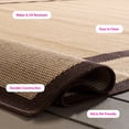 thumbnail image 6 of SAFAVIEH Courtyard Andrea Solid Bordered, Set of 2 Indoor/Outdoor Area Rug Natural/Chocolate, 6'6" x 9'6", 6 of 12