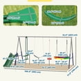 thumbnail image 3 of Qaba 5-in-1 Kids Swing Set for Backyard with Slide, 770lbs Capacity, Multi, 3 of 10
