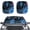 Blue Flower, variant on XYZCANDO Retro Floral Print Car Windshield Sunshade Foldable Universal Fit UV Reflective Car Windshield Sun Shade for Trucks SUV Cars