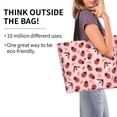 thumbnail image 3 of Wukai Cute Ladybugs 1 Print Reusable Grocery Bag Shopping Bags Shopping Handle Bag Suitable for Outdoor Convenient Daily Bag, 3 of 6