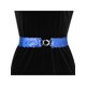 thumbnail image 4 of Cinturones elásticos delgados de 2 piezas para mujer INSPIRE CHIC con brillo y decoraciones de lentejuelas, color azul real, 4 of 6