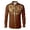 Brown, variant on Western Embroidered Cowboy Shirts for Men, Casual Button Down Long Sleeve Shirt with Floral Design Black S