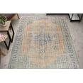 thumbnail image 3 of Navy Blue and Orange Rug, Medallion Rug, Faded Rugs, Oriental Rug, Turkish Rug, Custom Rug, Office Rug, Bedroom Rug, Colorful Rug, 5.9'x9.2' - 180x280 cm, 3 of 8