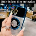 thumbnail image 2 of for iPhone 14 Pro Max Case Clear Magnetic [ Compatible with MagSafe ], Full Camera Protection Slim Thin Soft Plating Back Cover for iPhone 14 Pro Max Phone Case for Women Men - Blue, 2 of 10