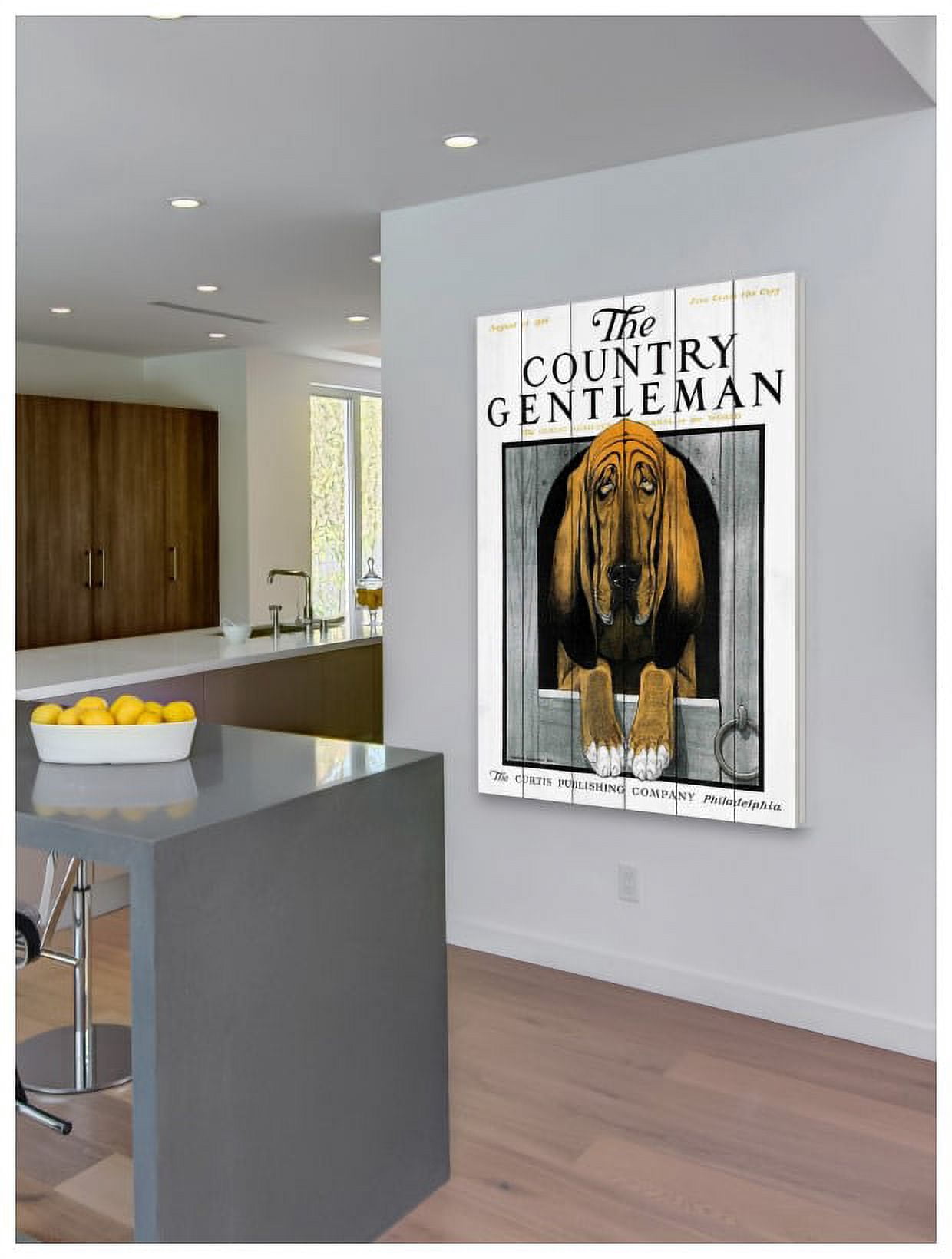 Marmont Hill "CD Dog 2" Painting Print on White Wood