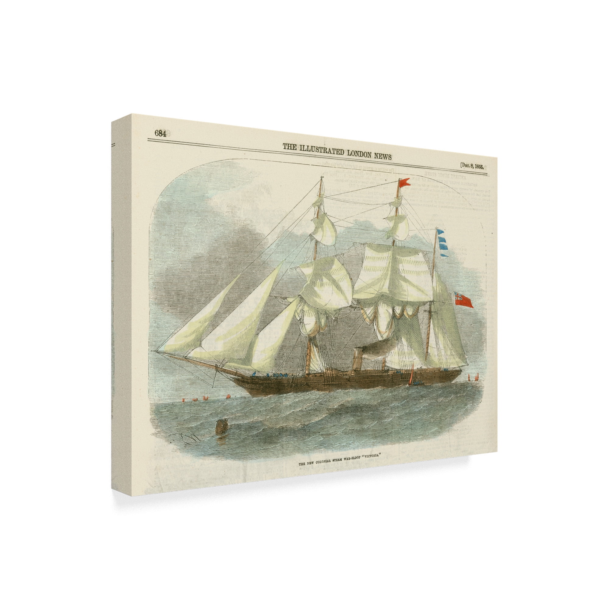 Trademark Fine Art 'Antique Clipper Ship III' Canvas Art by Vision Studio