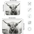 thumbnail image 3 of Coolnut Highland Cow Dish Drying Mat for Kitchen Counter, Ultra Absorbent Reversible Microfiber Dishes Drying Rack Pad Heat-resistant Mats 16x18in Home Decor, 3 of 7