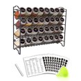 thumbnail image 1 of Organizador de especias SWOMMOLY con 32 tarros de cristal y etiquetas, 1 of 7