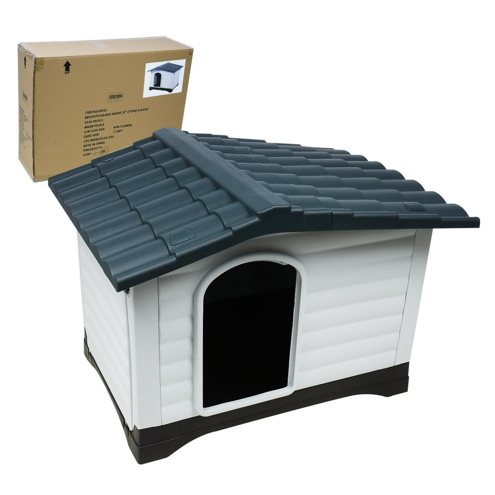 Plastic Indoor Outdoor Dog House Small to Medium Pet All Weather