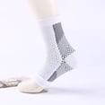thumbnail image 3 of EeaseMX 2 pares de calcetines de compresión para fascitis plantar, calcetines deportivos elásticos de soporte para el tobillo, tallas X/XL (blanco y negro), 3 of 7