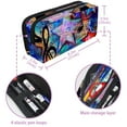 thumbnail image 5 of MUOOUM Pencil Case, Stars Music Notes Colorful Large Capacity Pencil Pouch Stationery Pen Bag, 5 of 7