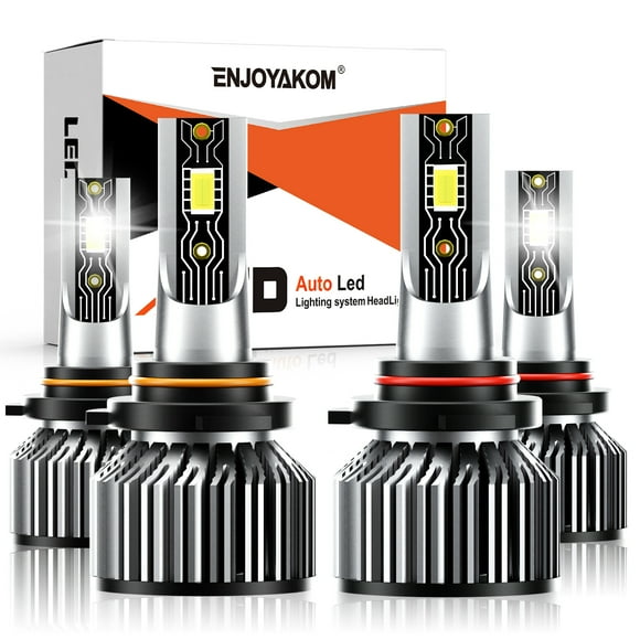 4x High Low Beam For Chevy Lumina 1990-2001-9005 9006 LED Headlight Bulbs Kit 600% 6000K Brighter White LED 9005/HB3 9006/HB4 Bulbs