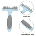 thumbnail image 3 of Raindrops Durable Pet Hair Comb Rake for Grooming Dogs Rust Proof Metal Pins with Easy Clean Handle, 3 of 8