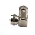 thumbnail image 1 of Adaptador de electrónica Holanda 90 ° grado Grado CORRECTO CORMIENTO F hembra a F Male 75 Ohm (Paquete de 2), 1 of 5