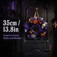 thumbnail image 3 of Halloween Wreath, Skeleton Haunted House Door Hanging for Party Wall Decor, Plastic Ring for Halloween Atmosphere Enthusiasts, 3 of 9