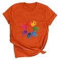 thumbnail image 5 of Zunfeo Summer Tops for Women 2024 Casual Graphic T Shirts Short Sleeve Juniors Tops Clearance Under $10- Orange 8, 5 of 6