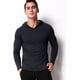 thumbnail image 2 of Dnzceghtig Sudadera con capucha ligera para hombre, camiseta de manga larga, camisa informal ajustada con capucha, cuello en V, sudadera ligera con capucha, 2 of 7