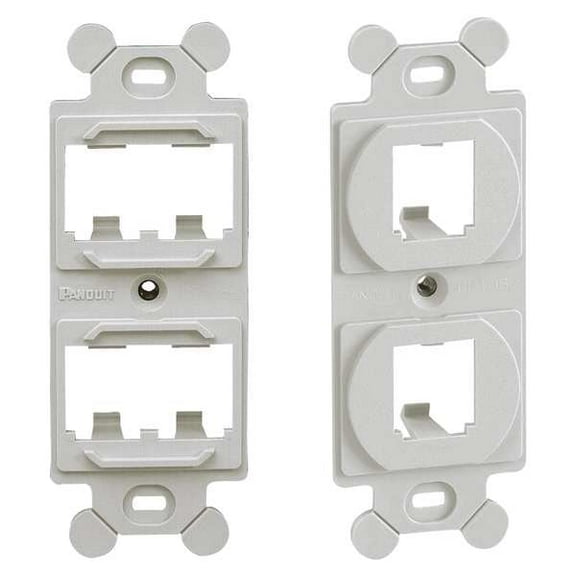 Panduit 106 Module Frame,Mini Com,4 Port,Off Wht CF1064IWY