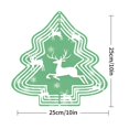thumbnail image 3 of Stylish Metal Hanging Christmas Tree Wind Spinner - Festive Reindeer & Snowflake Design for Garden & Yard Decor, 3 of 7