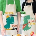thumbnail image 2 of Delantal ajustable Dinosaurio Impreso Lino Antifouling Delantal de cocina Niña Animal de dibujos animados Cocina impermeable Cocina Niños Unisex Delantal japonés Vestido 1 pieza (47 cm * 38 cm), 2 of 5