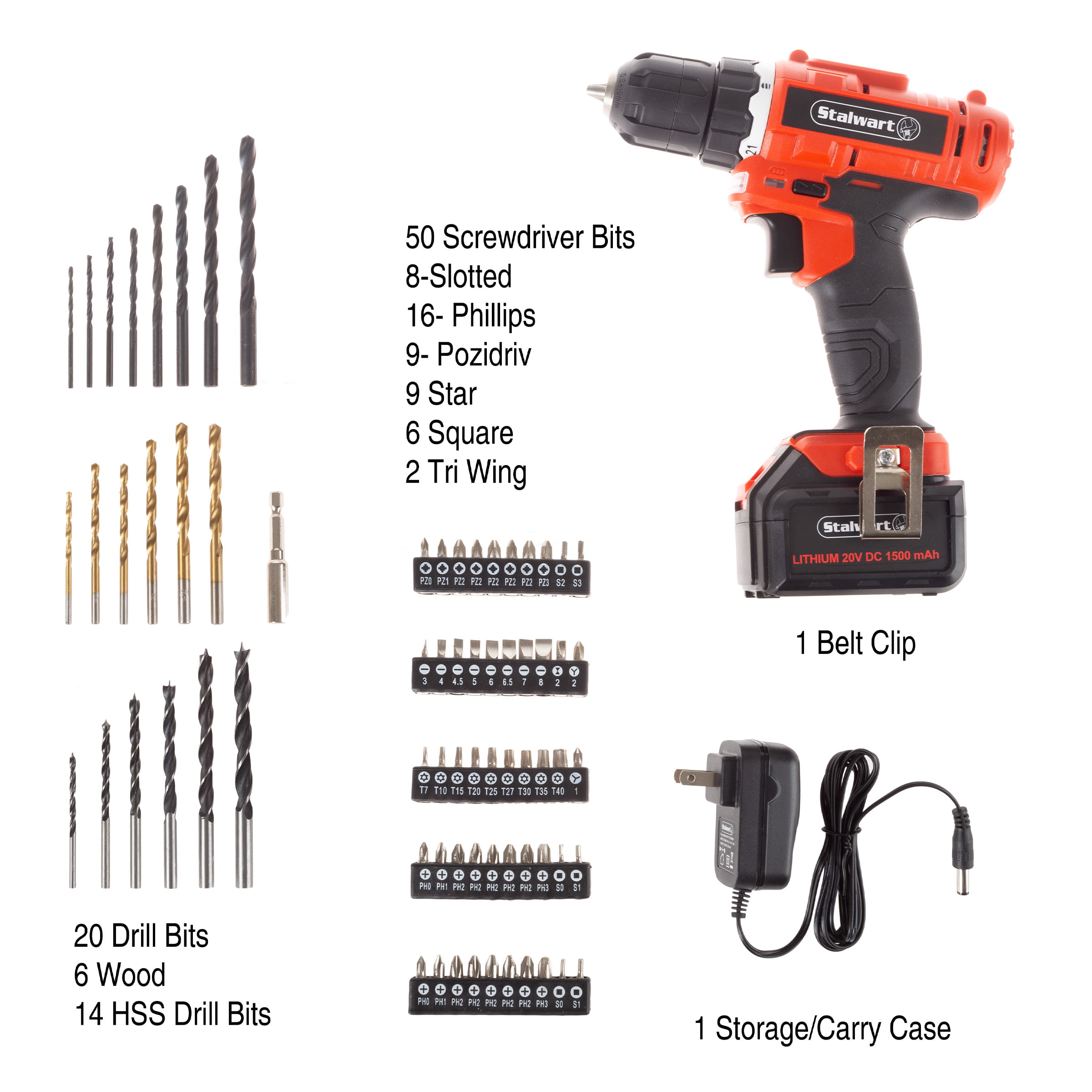 74-piece Combo Cordless Drill and Driver Set - 6787620