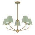 thumbnail image 4 of XAV-B9315-VG-GR Crystorama Lighting Xavier - 5 Light Chandelier-12.5 Inch Tall and 28 Inch Wide-Vibrant Gold/Green Finish, 4 of 6
